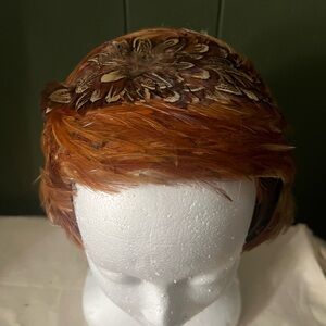 Vintage Feathered Hat Headband